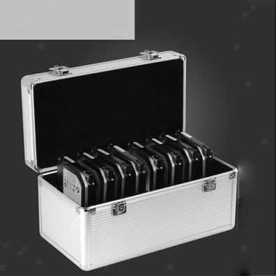 14 Bay Festplatten Schutzbox Aufbewahrungskoffer Fér 3,5 Zoll 2,5 Zoll .