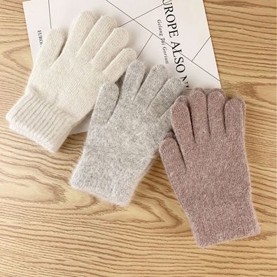 5x Outdoor Kaschmir Handschuhe im Winter Handschuhe voller Finger Warm dick DE
