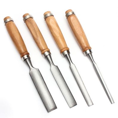 4 Stéck Holzschnitzerei Handmeißel Set Holzbearbeitung Schreiner Werkzeuge Kit