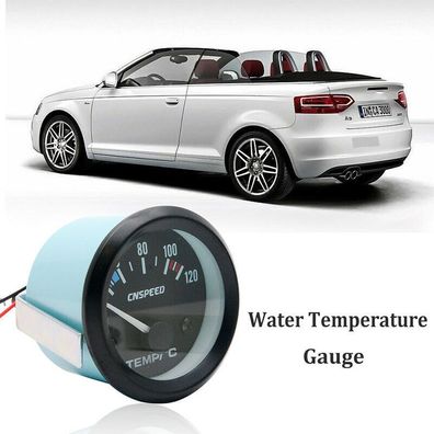 DE Zusatz Instrument Wassertemperatur Anzeige schwarz 40-120Â° 52mm Neu Hot