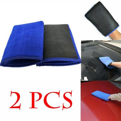 2 pcs Auto Mikrofaser Waschhandschuh Autowäsche Handschuh mit Reinigungsknete