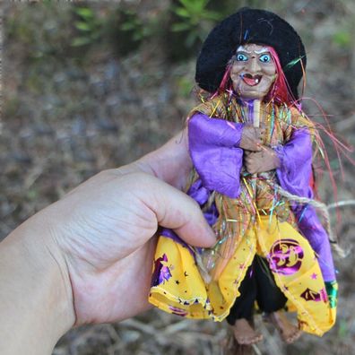 3x Puppen-Ornamente Hexen figur Geister fest Hängende Puppe Hexe Anhänger