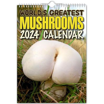 Worlds Greatest Mushrooms 2024 Kalender Lustiger Wandkalender Wall Art Gag