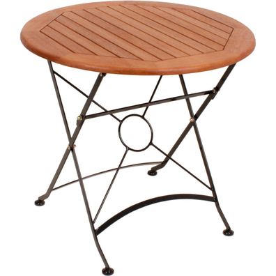 Klapptisch Tisch Gartentisch Kaffeetisch Holz Ø80cm