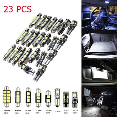 23tlg Innenraumbeleuchtung Lampe LED Auto Licht T10 SMD Birne 5050 Leselicht