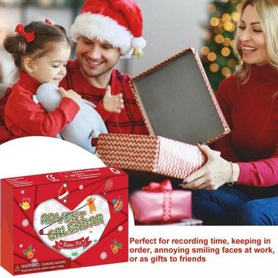 Christmas Advent Calendar Gift Box 24Pcs Christmas Pendant For Kids