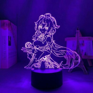 Acryl LED Nachtlicht Genshin Impact Ganyu Spiel Anime Figur Lampe Kindergeschenk