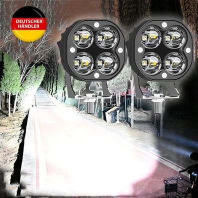 2X LED Arbeitsscheinwerfer KFZ 40W 12V 24V Auto Flutlicht Traktor Scheinwerfer