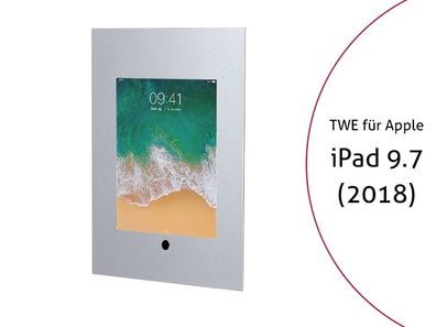 TabLines TWE063S Tablet Wandeinbau fér Apple iPad 9.7 (2018), HB, silber