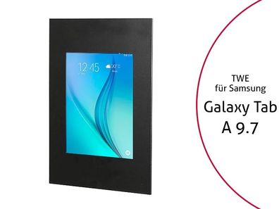 TabLines TWE011B Tablet Wandeinbau fér Samsung Tab A 9.7, schwarz