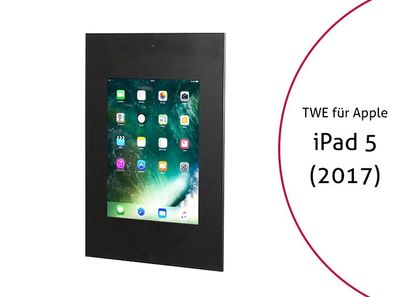 TabLines TWE036B Tablet Wandeinbau fér Apple iPad 5 (2017), DS, schwarz