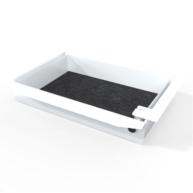 TecLines TUS018W ausziehbare Unterbau Schublade, abschließbar, weiß