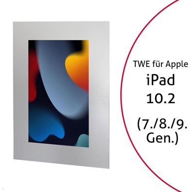 TabLines TWE087S Tablet Wandeinbau fér Apple iPad 10.2 (7./8./9. Gen.), silber