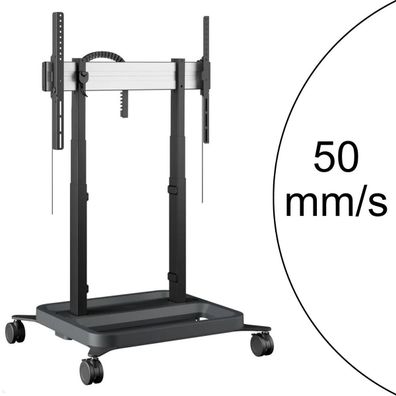 Vogels RISE 5305 mobiler elektrischer TV Ständer, 50 mm/ s, Doppelrollen