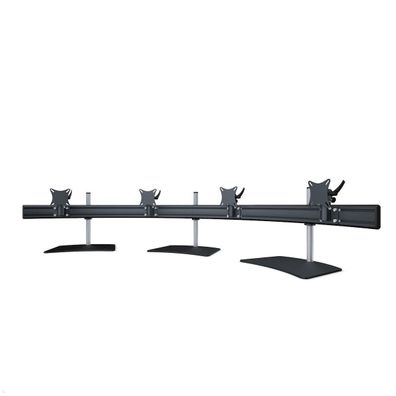 MonLines MTH302B Para 4er Monitor Tischhalter Standfuß bis 32 Zoll, schwarz