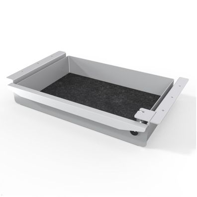 TecLines TUS018S ausziehbare Unterbau Schublade, abschließbar, silber