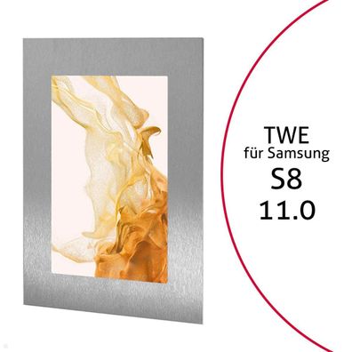 TabLines TWE104E Tablet Wandeinbau fér Samsung Tab S8 11.0, Edelstahl