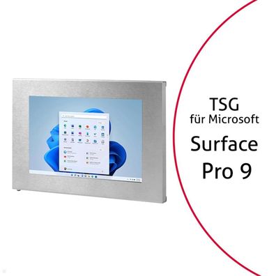 TabLines TSG098E Tablet Schutzgehäuse fér Microsoft Surface Pro 9, Edelstahl