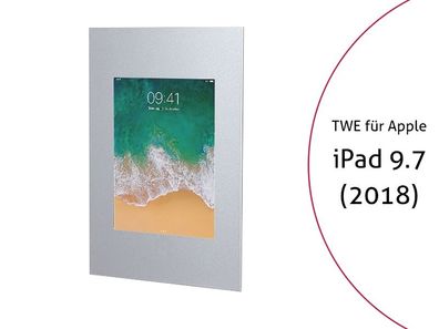 TabLines TWE062S Tablet Wandeinbau fér Apple iPad 9.7 (2018), silber
