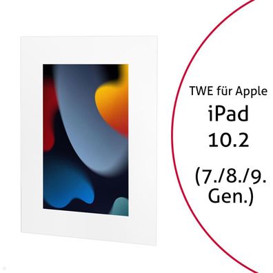 TabLines TWE087W Tablet Wandeinbau fér Apple iPad 10.2 (7./8./9. Gen.), weiß