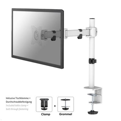 Neomounts Select NM-D135 Monitor Tischhalterung schwenkbar 10-30Zoll, weiß