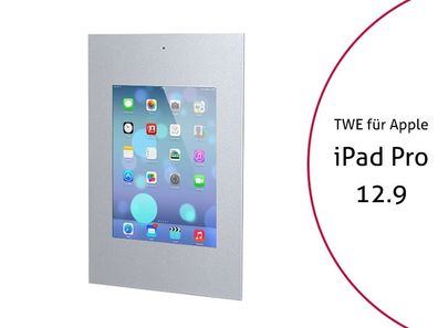 TabLines TWE033S Tablet Wandeinbau fér Apple iPad Pro 12.9 (1./2. Gen.) DS, silb...