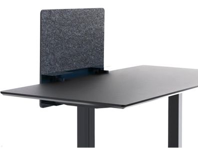 APTO Filz Schreibtisch Trennwand 70x60x1cm mit Tischklemmen, marineblau
