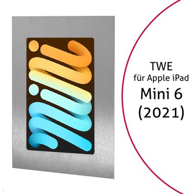 TabLines TWE109E Tablet Wandeinbau fér Apple iPad Mini 6 (2021), Edelstahl