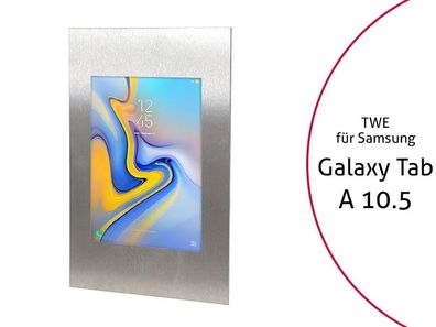 TabLines TWE067E Tablet Wandeinbau fér Samsung Tab A 10.5, Edelstahl