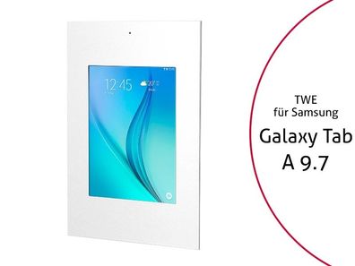 TabLines TWE012W Tablet Wandeinbau fér Samsung Tab A 9.7 - DS, weiß