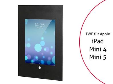 TabLines TWE018B Tablet Wandeinbau fér Apple iPad Mini 4/5, HB, schwarz