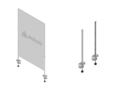 Edbak ProScreen Acrylglas Kassenbereich Schutzscheibe S, Tischklemme