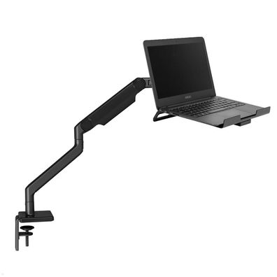 Humanscale M2.1 Laptop Tischhalterung mit Schwenkarm schräg, schwarz