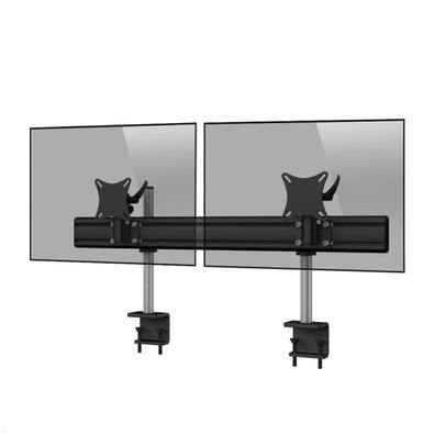 MonLines MTH239B Flat 2-fach Monitorhalterung Tischklemme bis 32 Zoll, schwarz