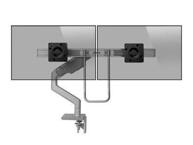 Humanscale M8.1 Dual Monitor Tischhalterung Klemme, schräg, silber (M81CMSBHG)