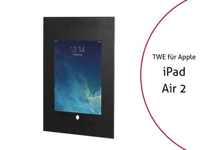 TabLines TWE054B Tablet Wandeinbau fér Apple iPad Air 2 HB, schwarz