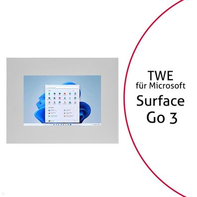 TabLines TWE099S Tablet Wandeinbau fér Microsoft Surface Go 3, silber