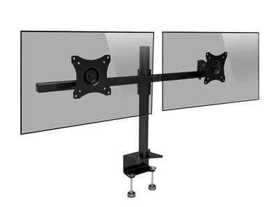 Edbak SV05 Monitorhalterung fér 2 Monitore mit Tischklemme bis 27Zoll, schwarz