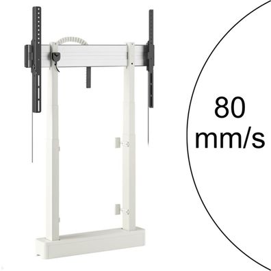 Vogels RISE 2008W elektrischer TV Boden-Wandhalter, 80 mm/ s, weiß