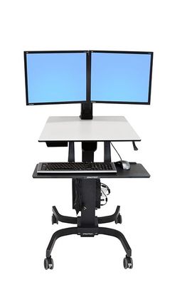 Ergotron WorkFit-C Steh-Sitz-Arbeitsplatz, Dual Monitor LD (24-214-085)
