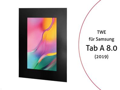 TabLines TWE078B Tablet Wandeinbau fér Samsung Tab A 8.0 Zoll, schwarz