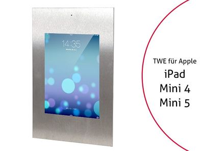TabLines TWE021E Tablet Wandeinbau fér Apple iPad Mini 4/5, DS, Edelstahl