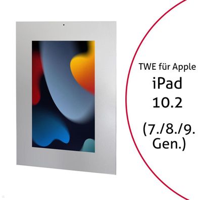 TabLines TWE088S Tablet Wandeinbau fér Apple iPad 10.2 (7./8./9. Gen), DS, silbe...