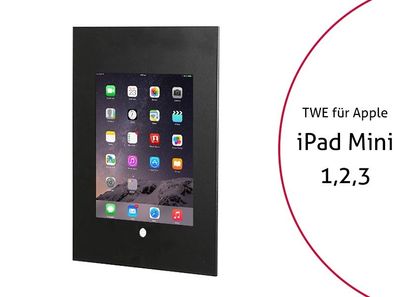 TabLines TWE040B Tablet Wandeinbau fér Apple iPad Mini 1/2/3 HB, schwarz