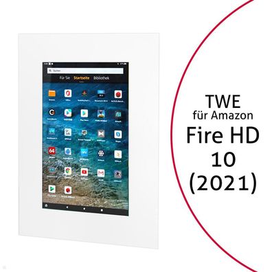 TabLines TWE100W Tablet Wandeinbau fér Amazon fire HD 10 (2021), weiß