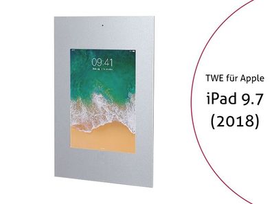 TabLines TWE064S Tablet Wandeinbau fér Apple iPad 9.7 (2018), DS, silber