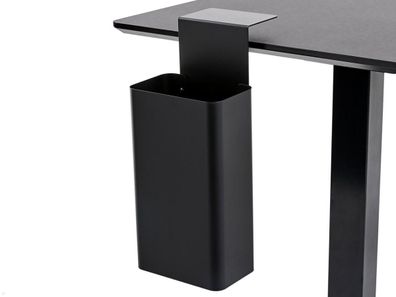 APTO Dustbin Schreibtisch Aufbewahrungsbox / Papierkorb mit Tischklemme, schwarz