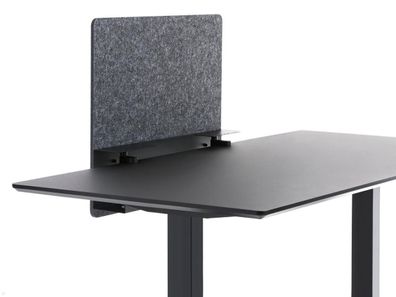 APTO Filz Schreibtisch Trennwand 70x60x1cm mit Tischklemmen, schwarz