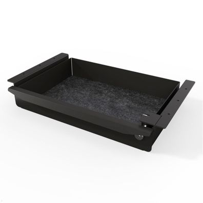 TecLines TUS018B ausziehbare Unterbau Schublade, abschließbar, schwarz