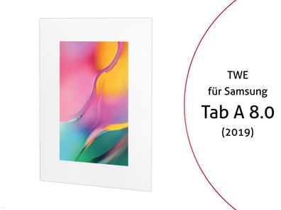 TabLines TWE078W Tablet Wandeinbau fér Samsung Tab A 8.0 Zoll, weiß